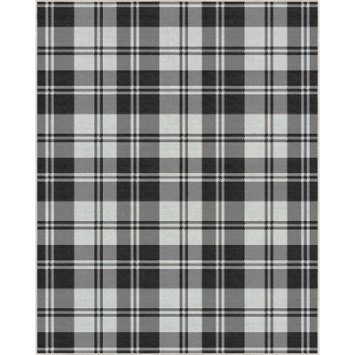 Tapis noir à tissage plat Kehr