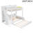 Twin over Full Bunk Bed with Storage Staircase, Trundle, Shelves & USB Charging Station, White-219728132