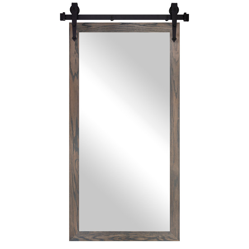 Miroir Rayne Miroirs Ozark, 62 po x 33 po, Gris carbone