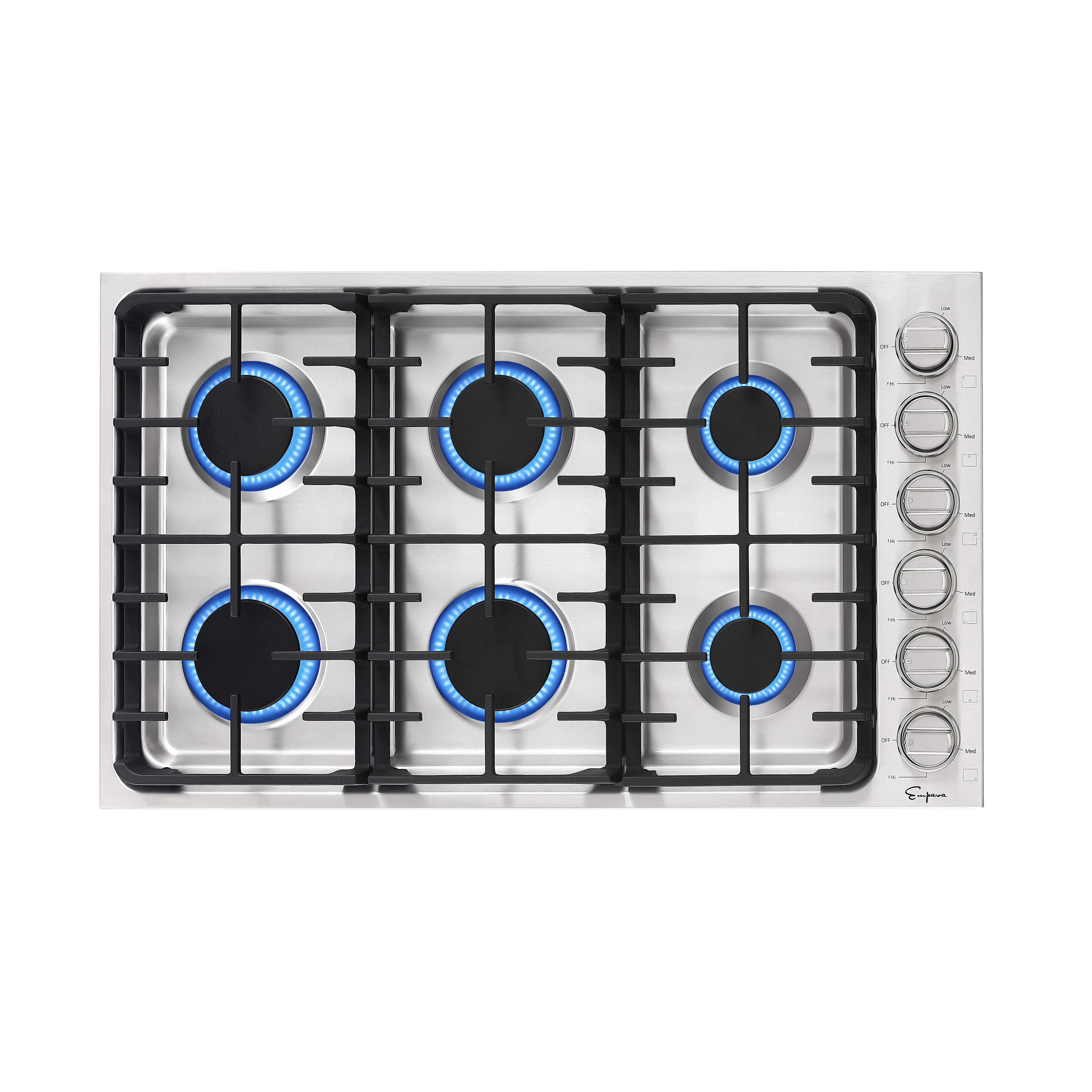 Empava 36-in 5 Burners Stainless Steel Gas Cooktop in the Gas