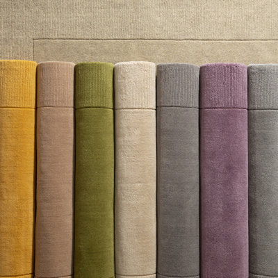Melyna Solid Colour Hand Woven Area Rug