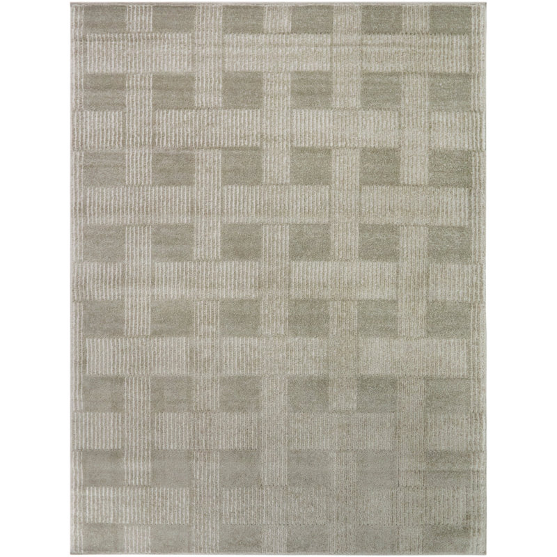 Lane Olive Woven Geometric Area Rug, 5'3" x 7'