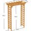 Élégant événement - construction en bois, plante de jardin, treillis, décoration de fête de mariage en bois jaune