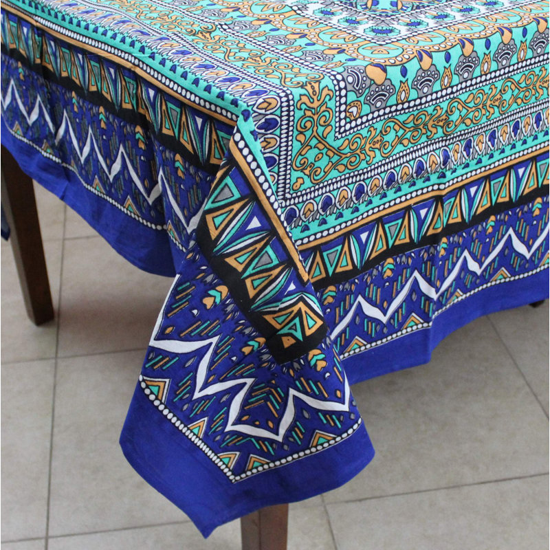 Cotton Geometric Mandala Floral Tablecloth