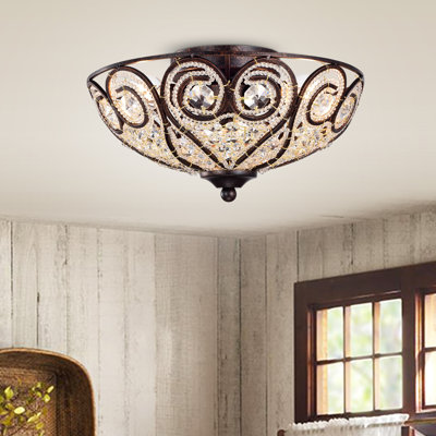 Plafonnier encastré pour cuves 12" uniques/à 3 lumières Margaux