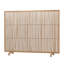 Pare-feu en fer Willow classique à un panneau, 99 cm x 76 cm, fini doré-229375520