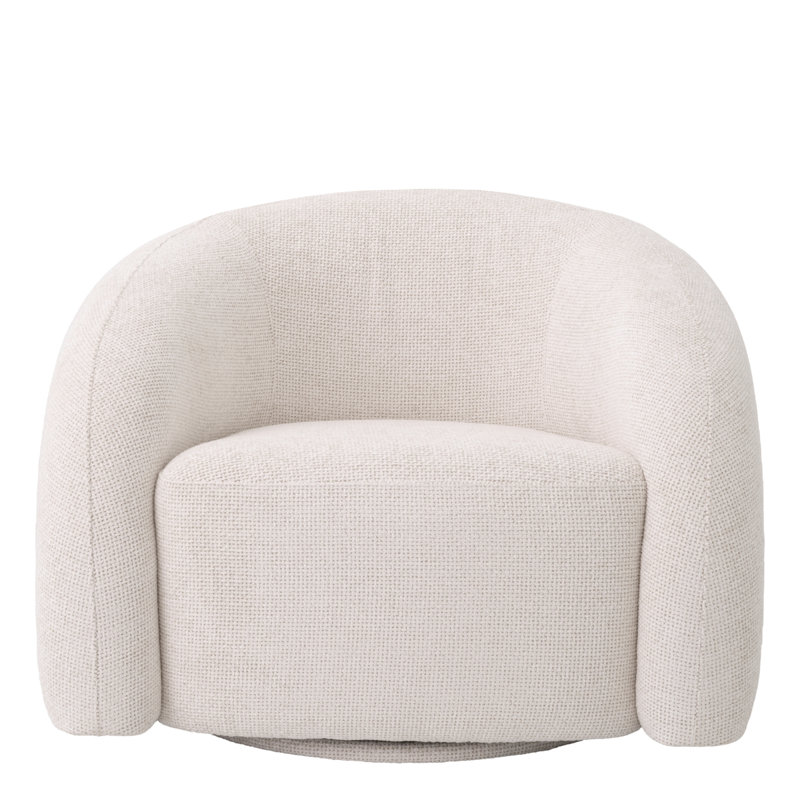 Novelle Swivel Barrel Chair, Lyssa Off-White Viscose
