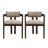 Prescott 9-Piece Mid-Century Modern Wood Dining Table Set With Upholstered Chairs