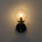 1-Light Wallchiere Clear Glass Wall Sconce
