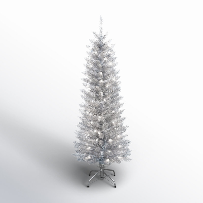 Grodin Lighted Artificial Pine Christmas Tree, 4.5'
