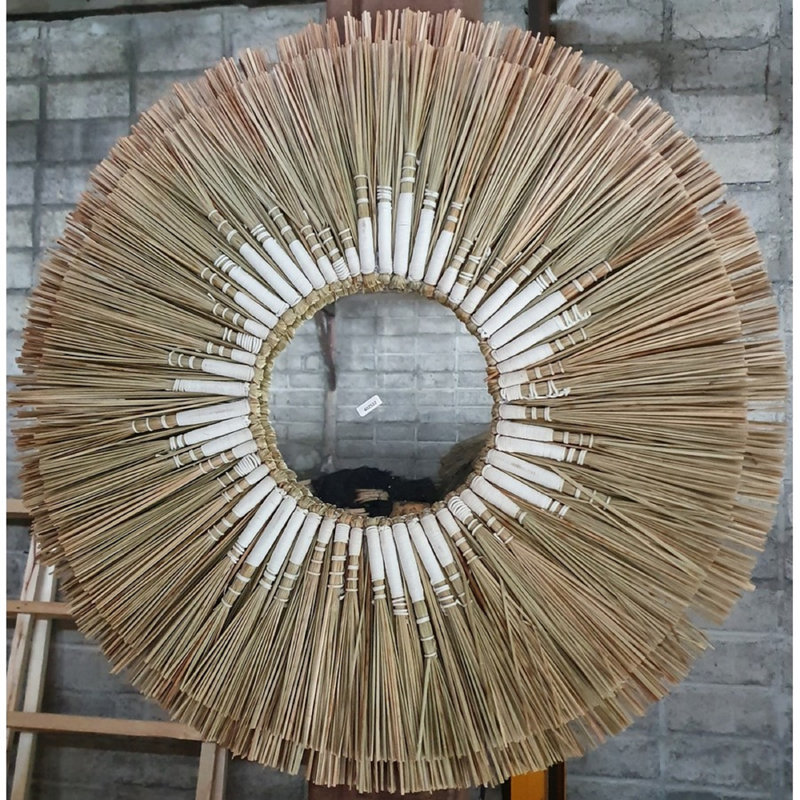 Solomons Flat Rattan Mirror, 24" x 24"