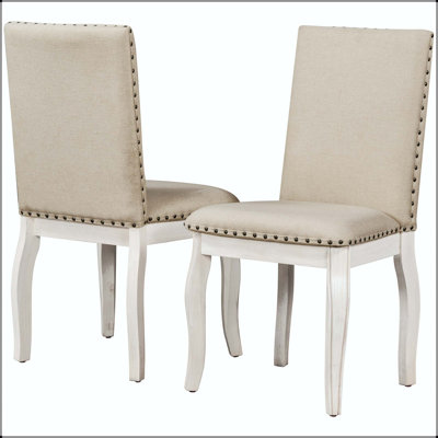 Chaise de salle à manger rembourrée Nailhead