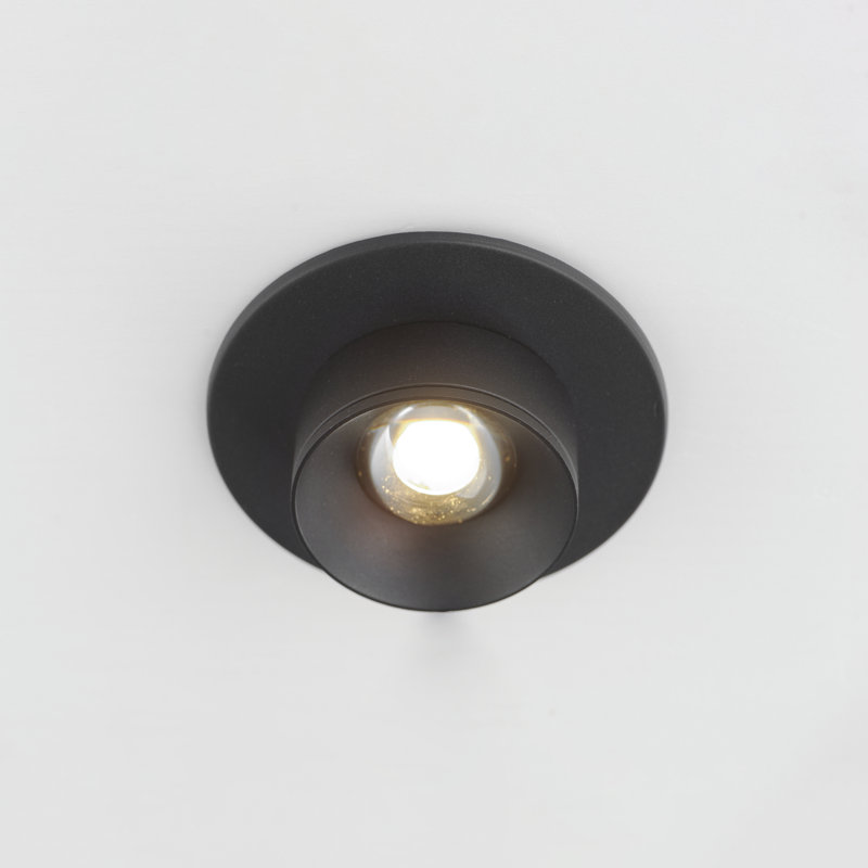 Tessel Glass LED Flush Mount, Black