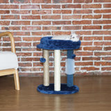 Cat Scratching Post Tree Scratch For Indoor Cats And Kittens,Sisal Carpet Jute Scratcher Tower With Bed And Hanging Ball For Kittens Up To 8Lb Grey.