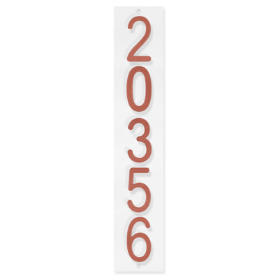 Colourtree Personalized 5-Digit Flush Mount House Numbers Vertical Street Address Wall Plaque – Custom Horizontal Outdoor Home Sign