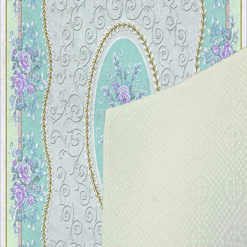 Stylish Hall Carpet (3.3 x 6.6 ft), 100% Polyester, 0.3 in Pile Height | Antibacterial, Non-Slip PVC Felt Dot Underside | Machine Washable, 3D Digital Print, Durable & Easy to Clean | Perfect for Entryway & Living Areas
