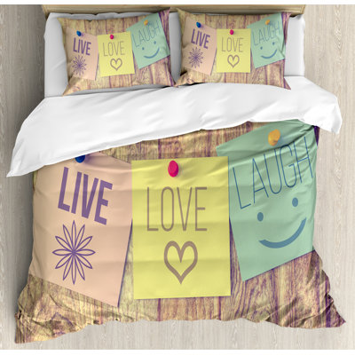 Live Laugh Love Rustic Duvet Cover