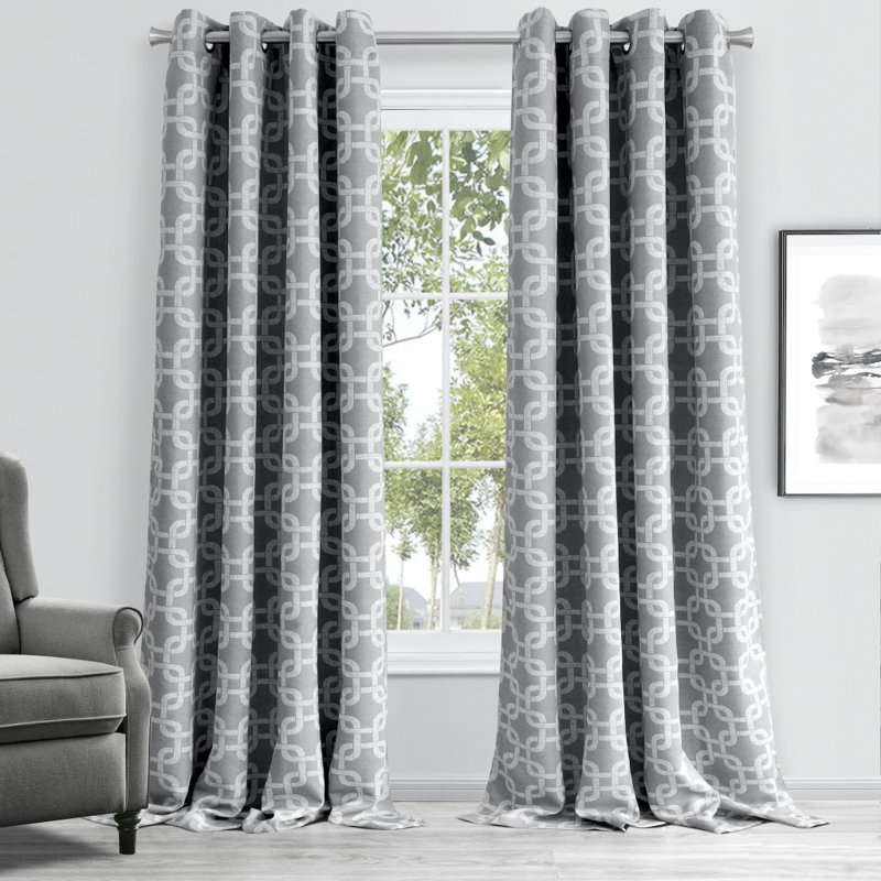 Blackout Curtains Single Panel Bedrooms Living Room 54x84 Machine Washable Ideal Curtains, Silver