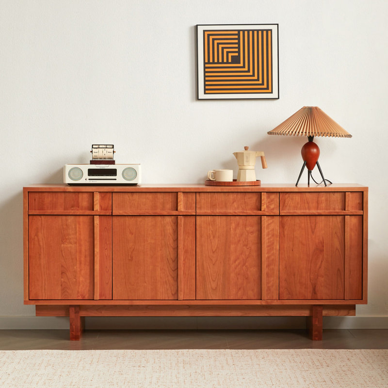 Buffet grande capacité de style rétro, 31.1" H x 70.87" W x 15.75" D