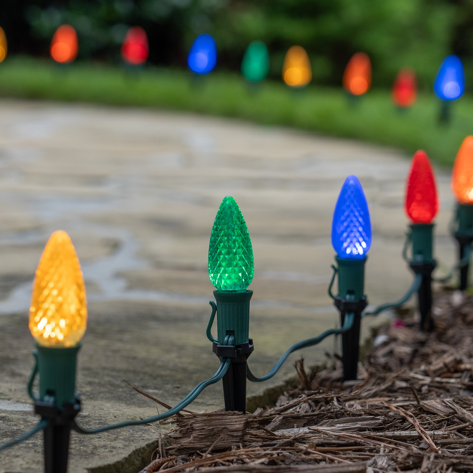 C9 OptiCore LED Shatterproof Luminary & Pathway Lights, 100 feet, Multicolor