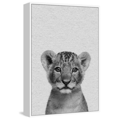Smiling Cub - Floater Frame Print on Canvas