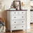 Farmhouse 5 Drawer Dresser For Bedroom , 35.5" Tall Small Dressers & Chest Of Drawers, Rustic Wood Dresser With Roman Column, Storage Organizer For Living Room, Hallway, Closet-1324477787