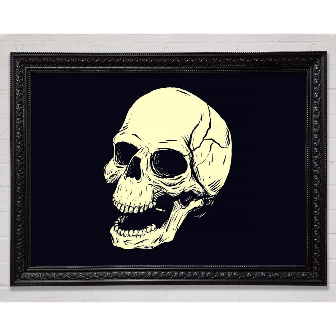 Gerahmtes Leinwandbild Laughing Skull