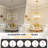 5 - Light 21.25" Gold Square / Rectangle Lantern Chandelier