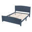 Grand lit plateforme, lit plateforme en bois massif avec lattes de soutien et structure solide, aucun sommier tapissier requis, bleu-1710697020