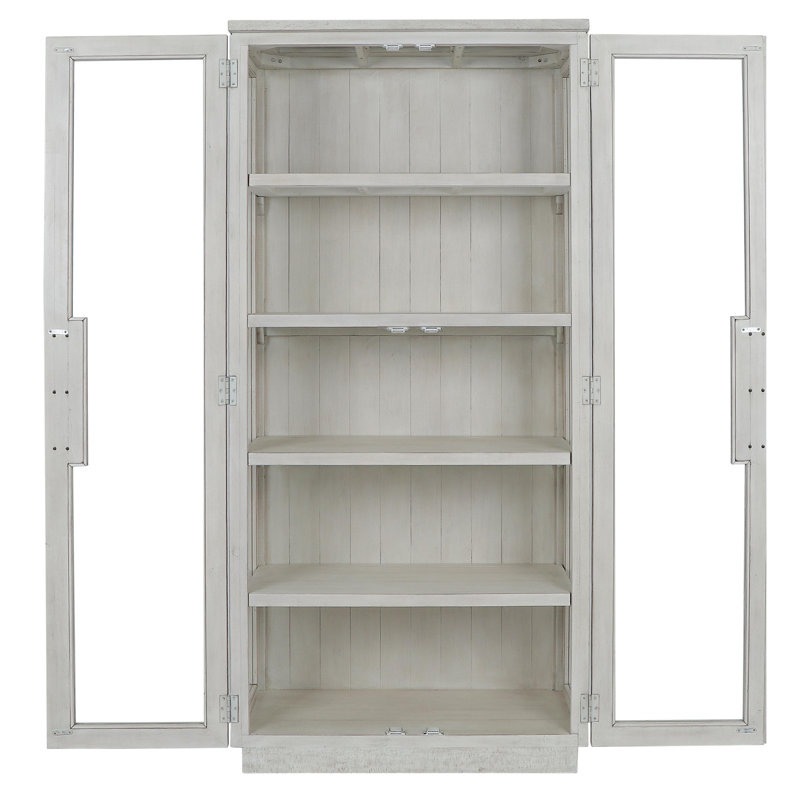 Larson Reclaimed Pine Wood Cabinet, White Wash