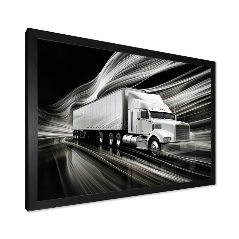 Truck 53Ft Translucent Rhythms I - Transportation Wall Decor50, Noir, H 34 po x l 44 po x P 1,5 po