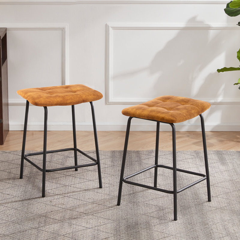Tabouret de comptoir 24 po, Jaune