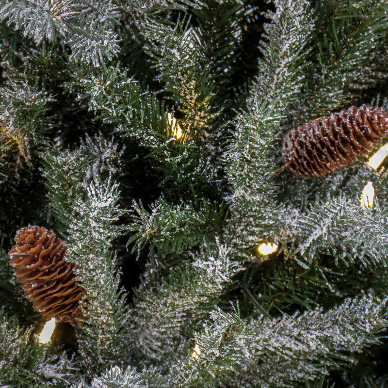 Sapin de Noël givré pré-éclairé, 7'