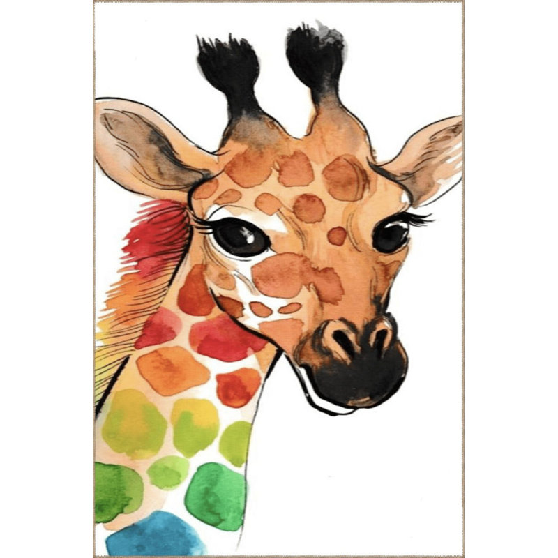 Tapis décoratif lavable à la machine Giraffe, Tapis de couloir 4 pi 11 po x 9 pi 10 po
