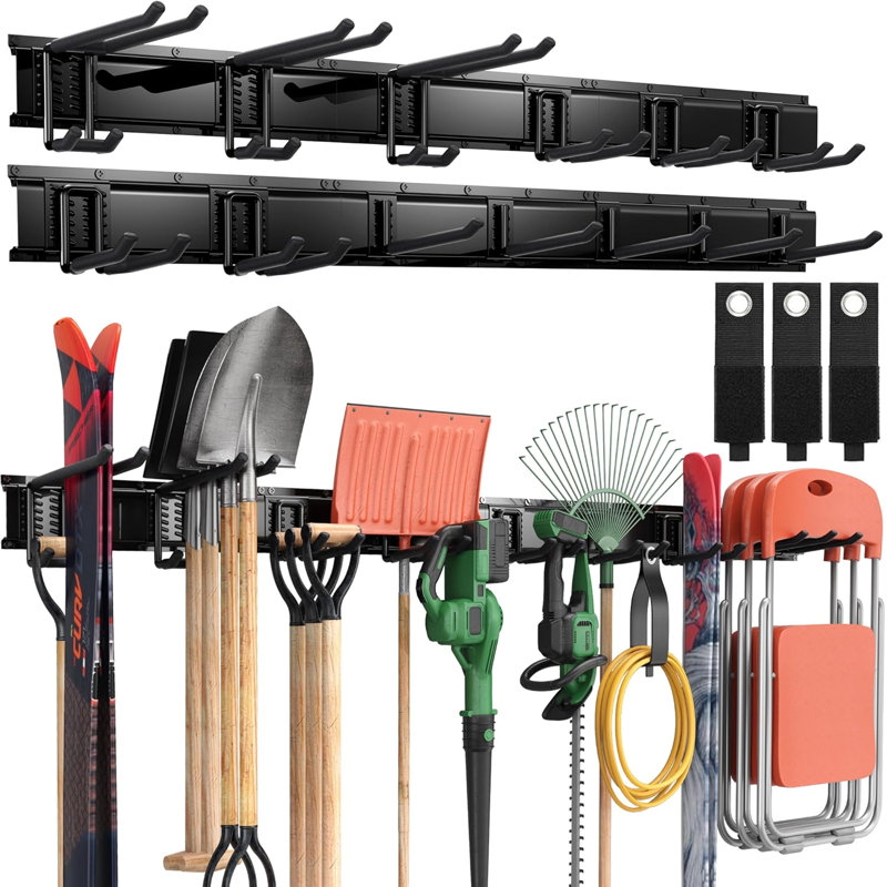 Support mural 99 "pour outils de garage - Organisateur de jardin 1000lbs