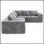 Canapé modulaire minimaliste avec chenille infroissable, aucun assemblage requis pour le salon