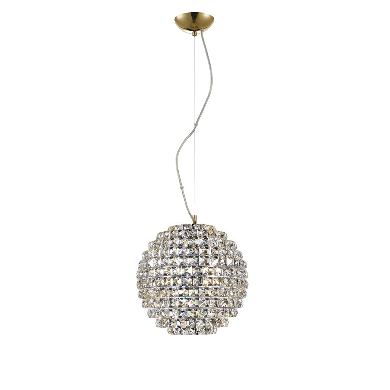 4 - Light Crystal Chandelier, Gold
