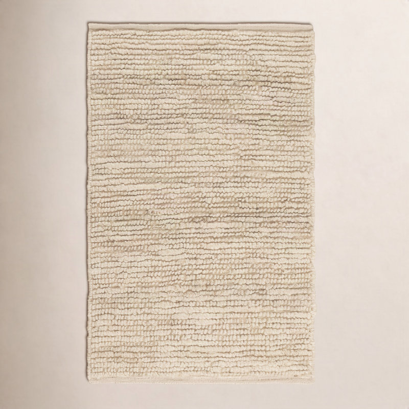 Tapis ivoire tissé à la main Khaja, Rectangle de 10 pi x 14 pi