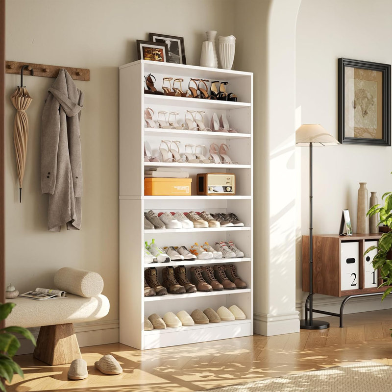 40 Pair Shoe Cabinet, White
