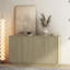 Console Modern Modern, conception cannelée, tablettes réglables pour le salon - bois-1750603106