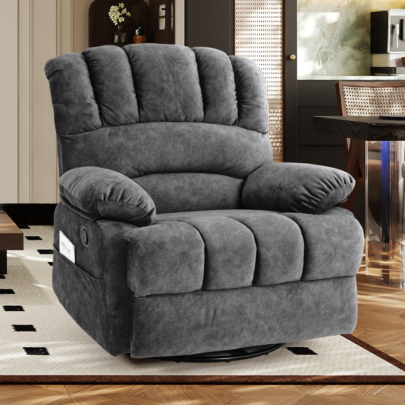 Fauteuil inclinable et oscillant surdimensionné, Gris