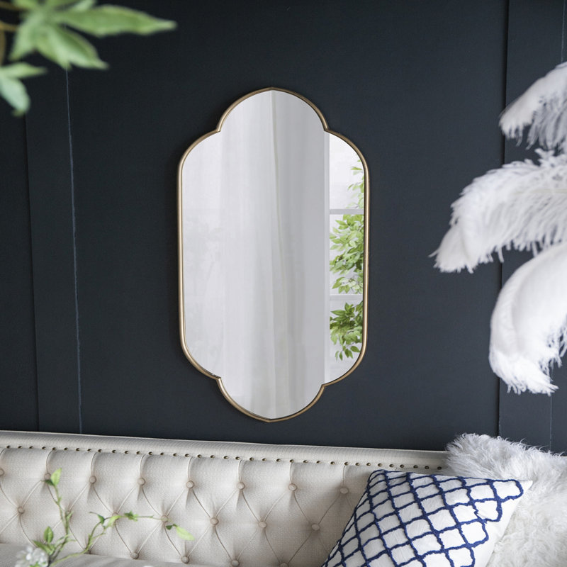 Miroir mural 22,4 x 1 x 48 po avec bords entaillés