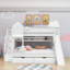 Lit superposé pour enfants avec 2 tiroirs, tablettes et glissoire-314194899-314194906