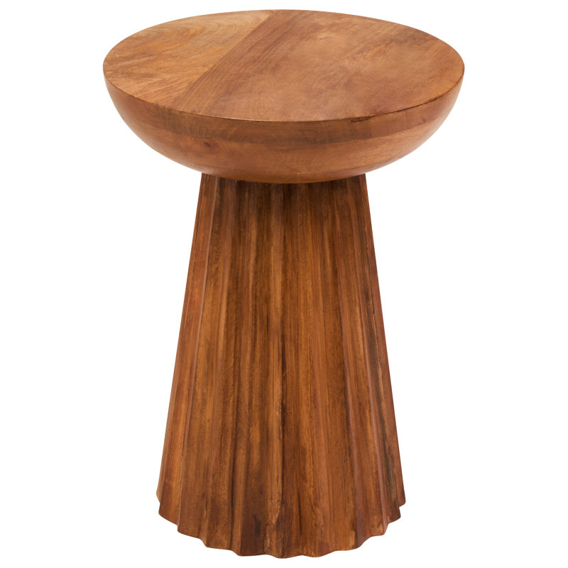 Demel Solid Wood End Table, Brown