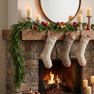 72" Real Touch Cedar and Norfolk Pine Garland 