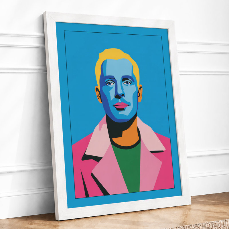 Pop Art Portrait Modern - Print, A1 - 84.1 x 59.4 cm, White
