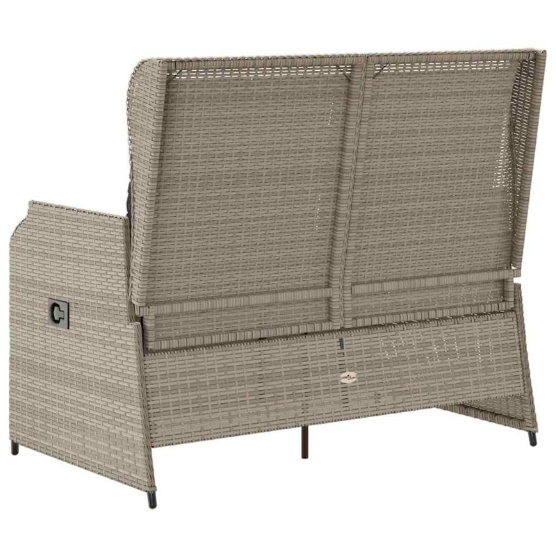 Garden Bench, Black, Light Grey