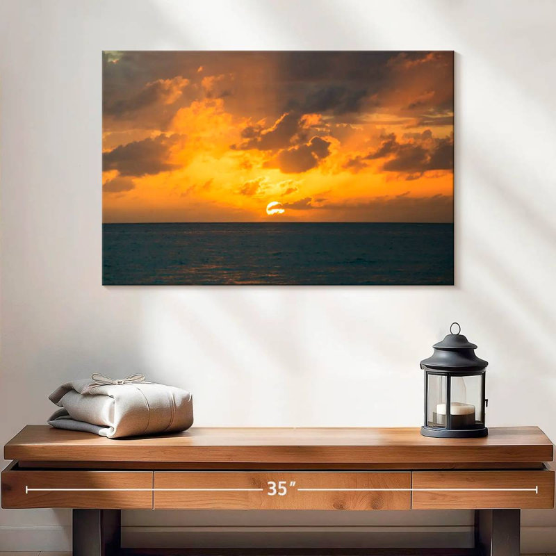 Gillard, Jamaïque, Golden Beach, coucher de soleil, H 16 po x l 24 po