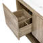 Meuble-lavabo en bois avec comptoir de lavabo en céramique