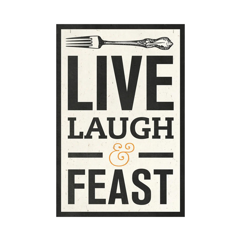 Live Laugh - Print on Canvas, Wrapped Canvas, 152.4cm H x 101.6cm W x 3.81cm D